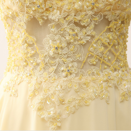 Yellow Wedding Gown Festa Dress! A Sleeveless Long..