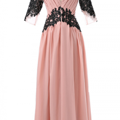 Rose Wedding Dress Party V- The Semi-sleeve Silk..