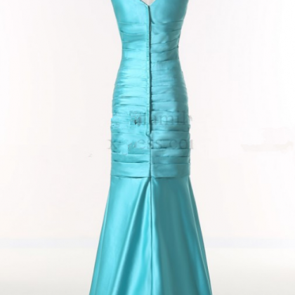 Image Real Satin Gown V-neck Sunny Day Long..