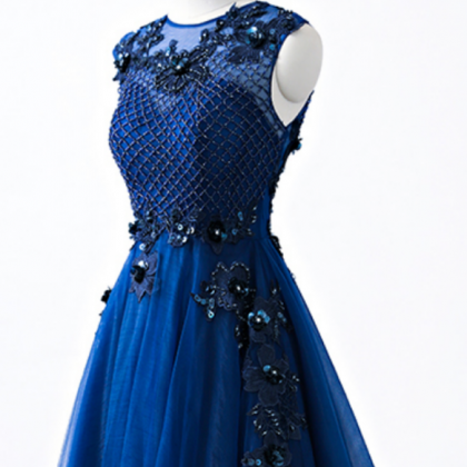 Royal Blue For The Outdoor Wedding Dress, Evening..