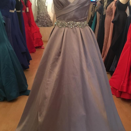 Cap Sleeve Evening Gowns,v Neck Prom Dress,long..