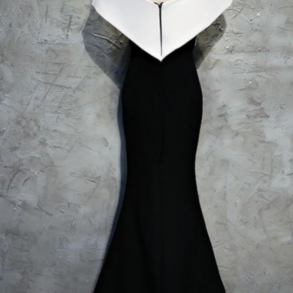 Real Elegant Long Mermaid Prom Dresses Black And..