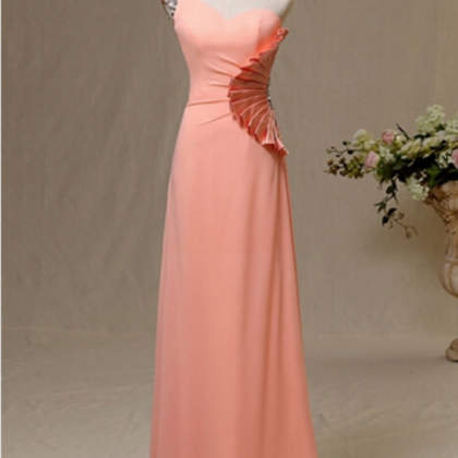 Pretty One-shoulder Prom Dress,elegant Long Prom..
