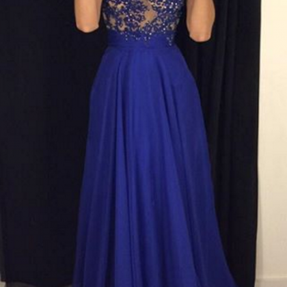 Royal Blue Prom Dresses,one Shoulder Evening..