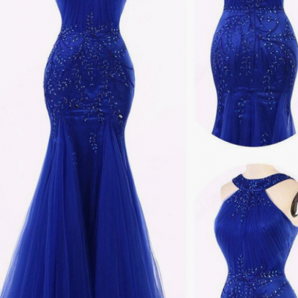 Long Mermaid/trumpet Prom Dresses, Royal Blue..