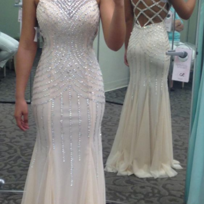 Long Prom Dress,gegerous Crystal And Beading..
