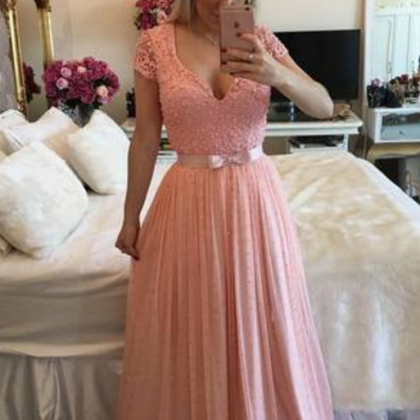 Sexy Prom Dress,cute Prom Dress,short Sleeve Prom..