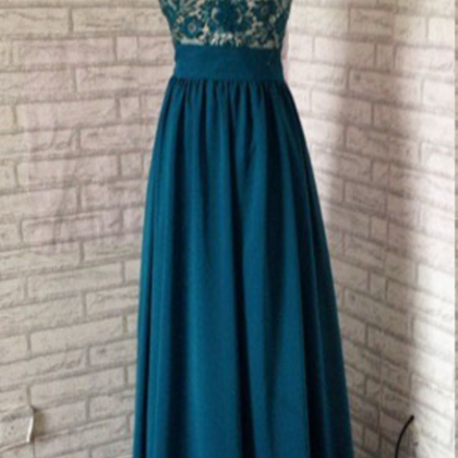 Emerald Green Prom Dress,fashion V Neck Backless..