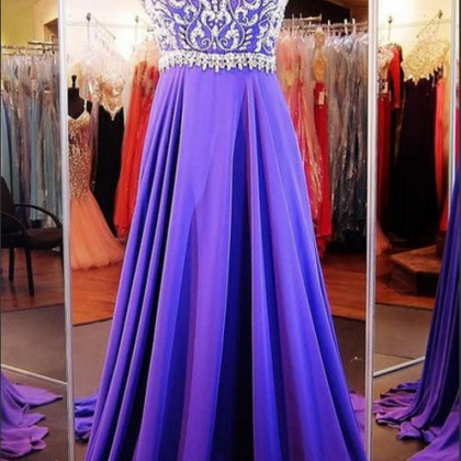 Grape Prom Dresses,chiffon Prom Gowns,sparkle Prom..