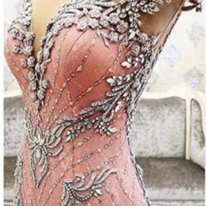 Gorgeous Beaded Crystals Mermaid Formal Evening..