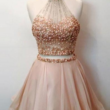 Cute Two Pieces Short Prom Dress, Cute Homecoming..