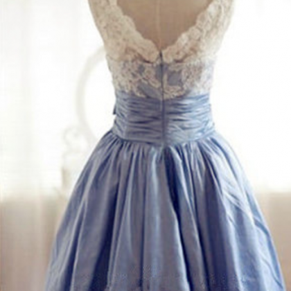 Lace Taffeta Homecoming Dress Prom Dress Short..