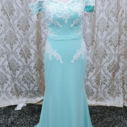 Beautiful Mint Green Spandex Long Party Dress,..