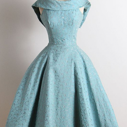 Custom Charming Blue Prom Dress,off The Shoulder..