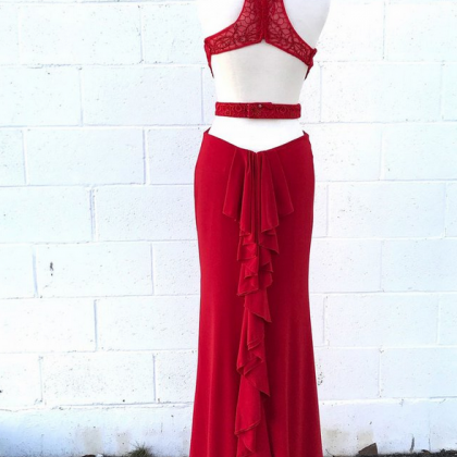 Sexy Red Evening Dresses, Lace And Beading Dress,..