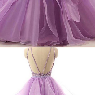Illusion A-line Organza Evening Prom Dresses With..