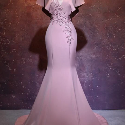 Elegant Mermaid Long Evening Gown, Beautiful Prom..