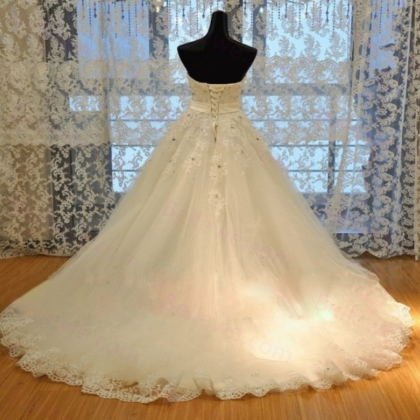 Real Photos A Line Bridal Wedding Dress With Sash