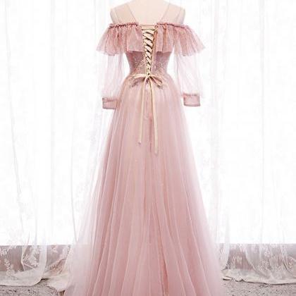 Tulle Lace Long Prom Dress Lace Evening Dress
