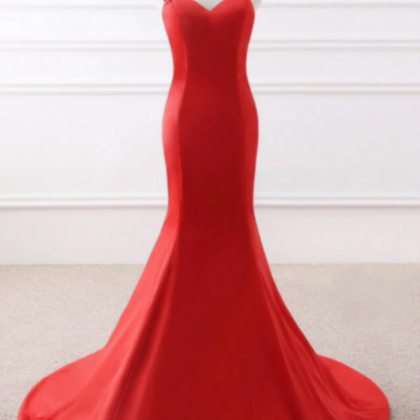 Evening Dresses Red Elegant Floor-length Party..