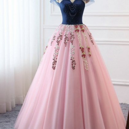 Prom Dress Ball Gown Long Quinceanera Dress Floral..