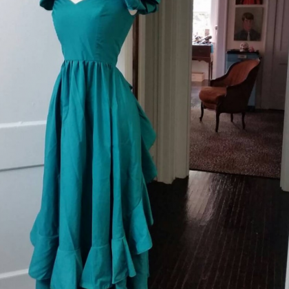 Party Dress Teal Prom Gown