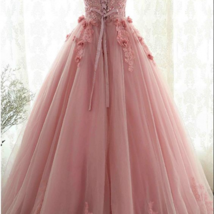 Sweetheart Neck Tulle Long, A-line Formal Prom..