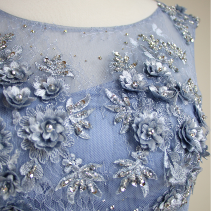 Appliques Lace 3d Flower ! Sleeveless Dress,..