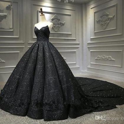 Sparkly Sequined Ball Gown Prom Dresses Luxury..