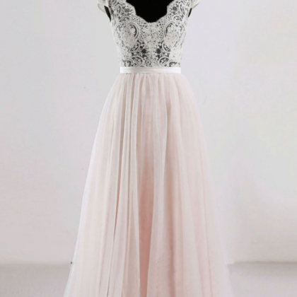 Kateprom Pink A-line Long Prom Dress,long Evening..