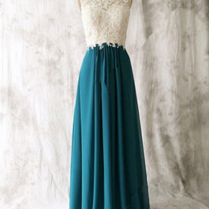 Charming Lace And Chiffon Party Gowns, Simple..