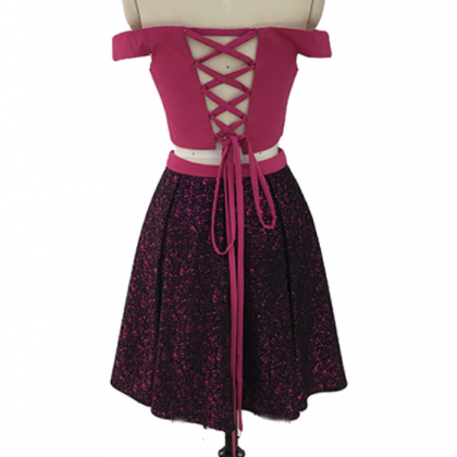 Homecoming Dresses Simple Design Off-the-shoulder..