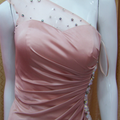 Fashion Prom Dress,satin Prom Dress,one-shoulder..