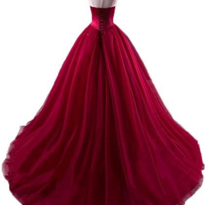 Burgundy Prom Dress,ball Gowns Prom..