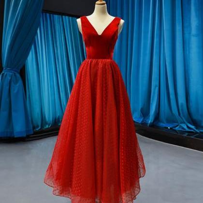 Prom Dresses Fashion Red Evening Party Dress 2022..