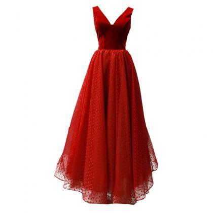 Prom Dresses Fashion Red Evening Party Dress 2022..