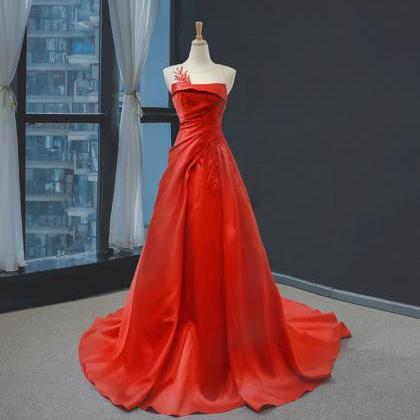 Prom Dresses Tube Top Dress 2022 Fashion Trailing..