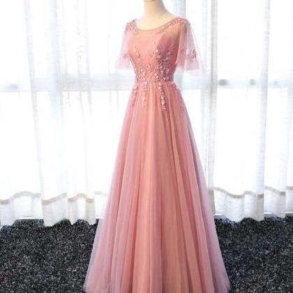 Prom Dresses,a Line Tulle Lace Long Prom Dress,..