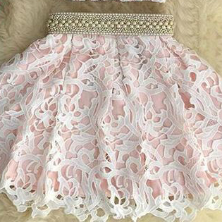 Adorable Homecoming Dress,two Piece Homecoming..