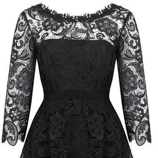 Sexy Lace Homecoming Dress,long Sleeve Black..
