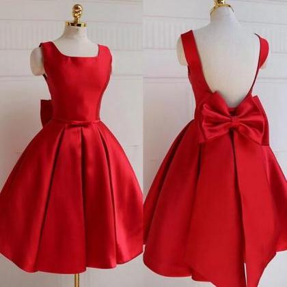 Sexy Satin Knee Length Party Dress, Homecoming..