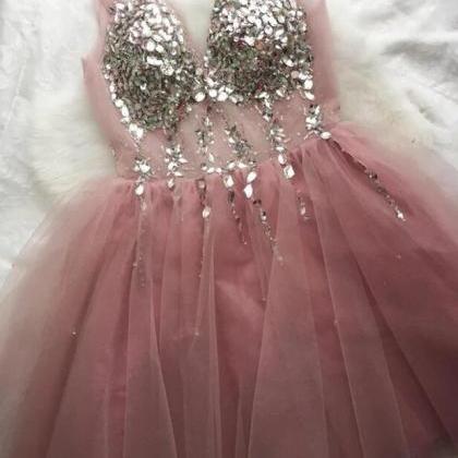 Tulle Party Dress,beaded Formal Dress, Homecoming..