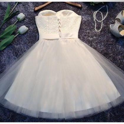 Cute Lace And Tulle Teen Formal Dresses, Short..