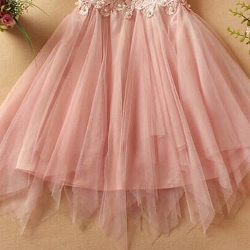 Pink Lovely One Shoulder Beading Lace Short Prom..