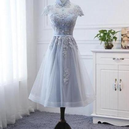 Tulle With Lace Short Party Dress Homecoming..