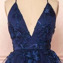 Navy Blue Party Dress, Sexy Short Homecoming Dress