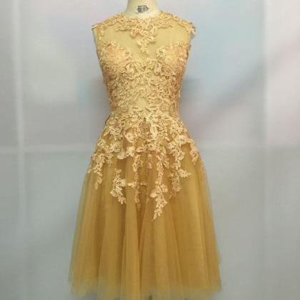 Short Champagne Short Homecoming Party Dress