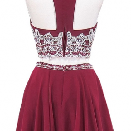 Burgundy Two-piece Homecoming Dress, Featuring..