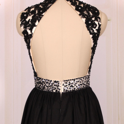 Lace Sweetheart Ball Gown,sexy Backless Black..