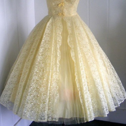 Vintage Ball Gown Homecoming Dresses, V Neck Lace..